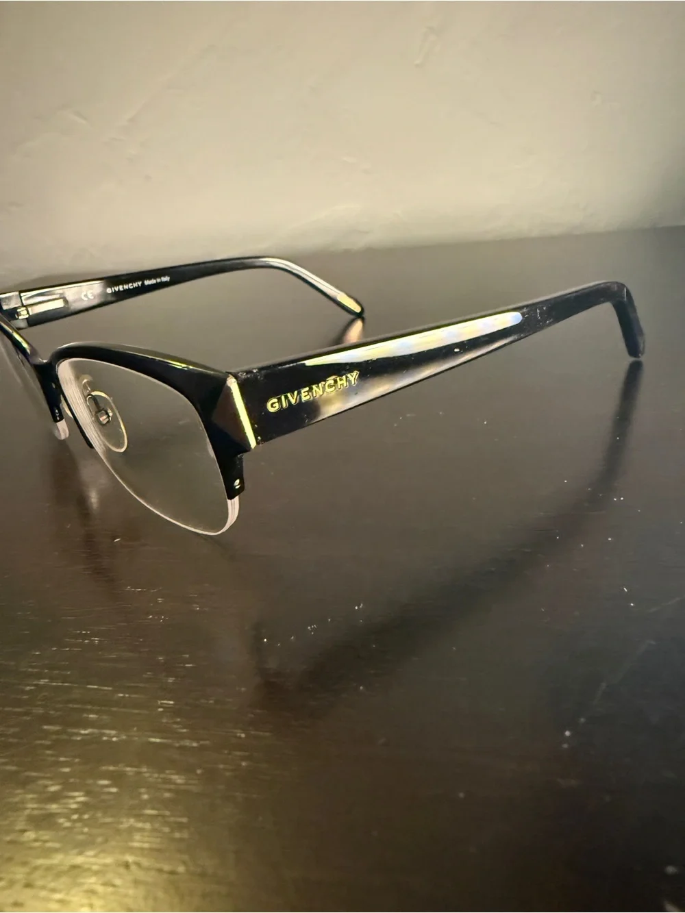 Givenchy Women’s Black Cat-Eye Half-Rim Glasses